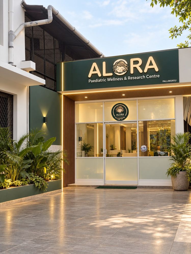 The ALORA Paediatric Wellness and Research Centre building at Pallimukku, Kollam